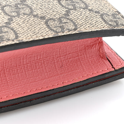 Gucci GG Supreme Monogram Face Embroidered Chain Wallet Pink 13 of 13