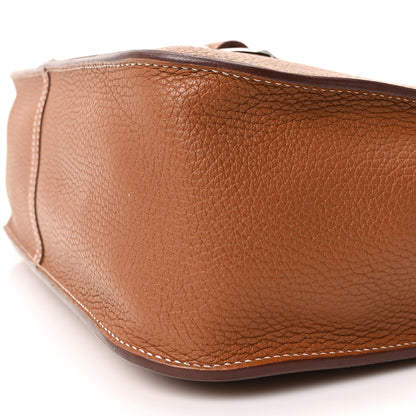 Hermes Taurillon Clemence Halzan 31 Gold 9 of 9