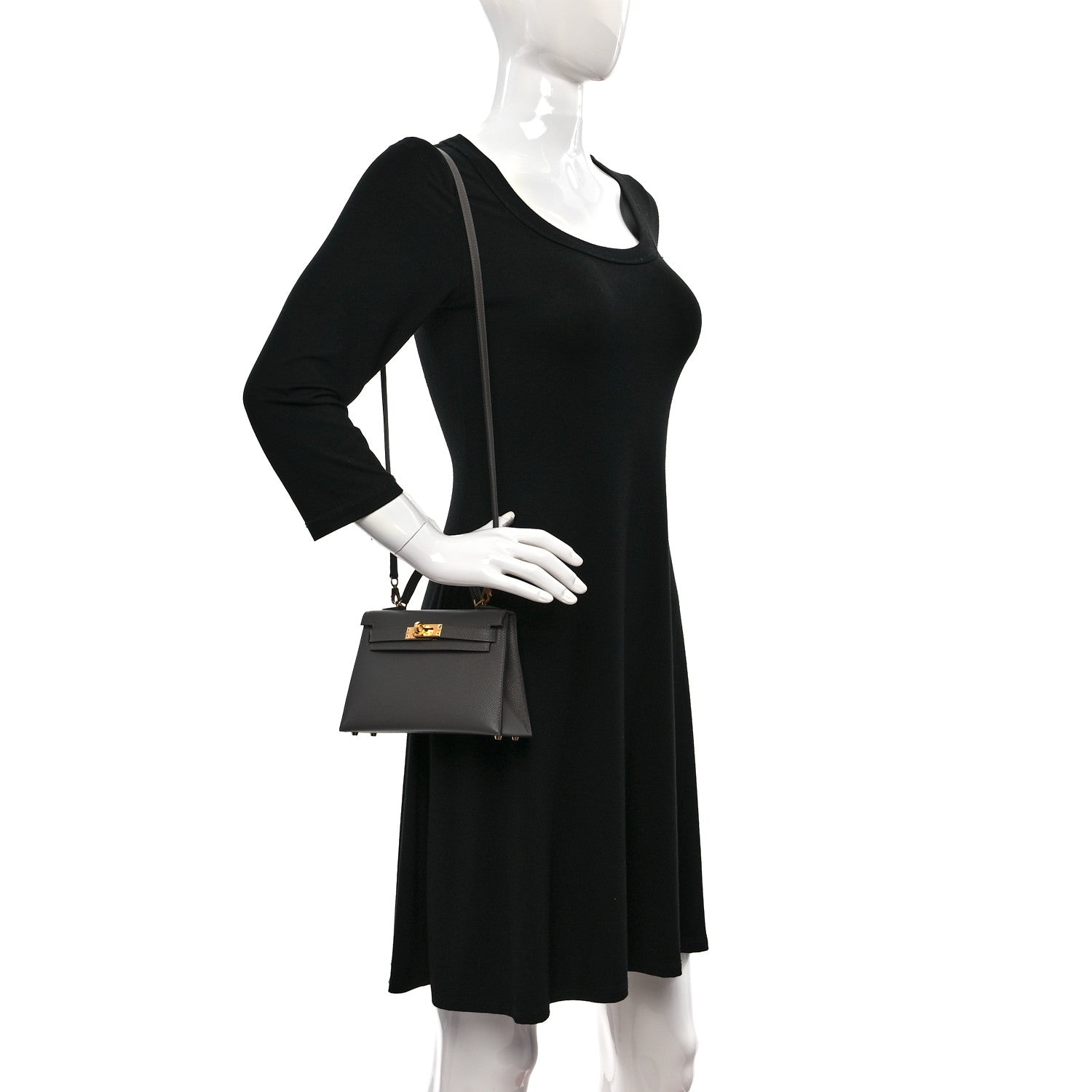 Hermes Epsom Mini Kelly Sellier 20 Gris Meyer 2 of 10