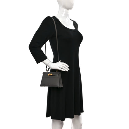 Hermes Epsom Mini Kelly Sellier 20 Gris Meyer 2 of 10