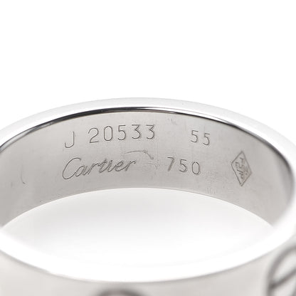 Cartier 18K White Gold 5.5mm LOVE Ring 55 7.25 4 of 4