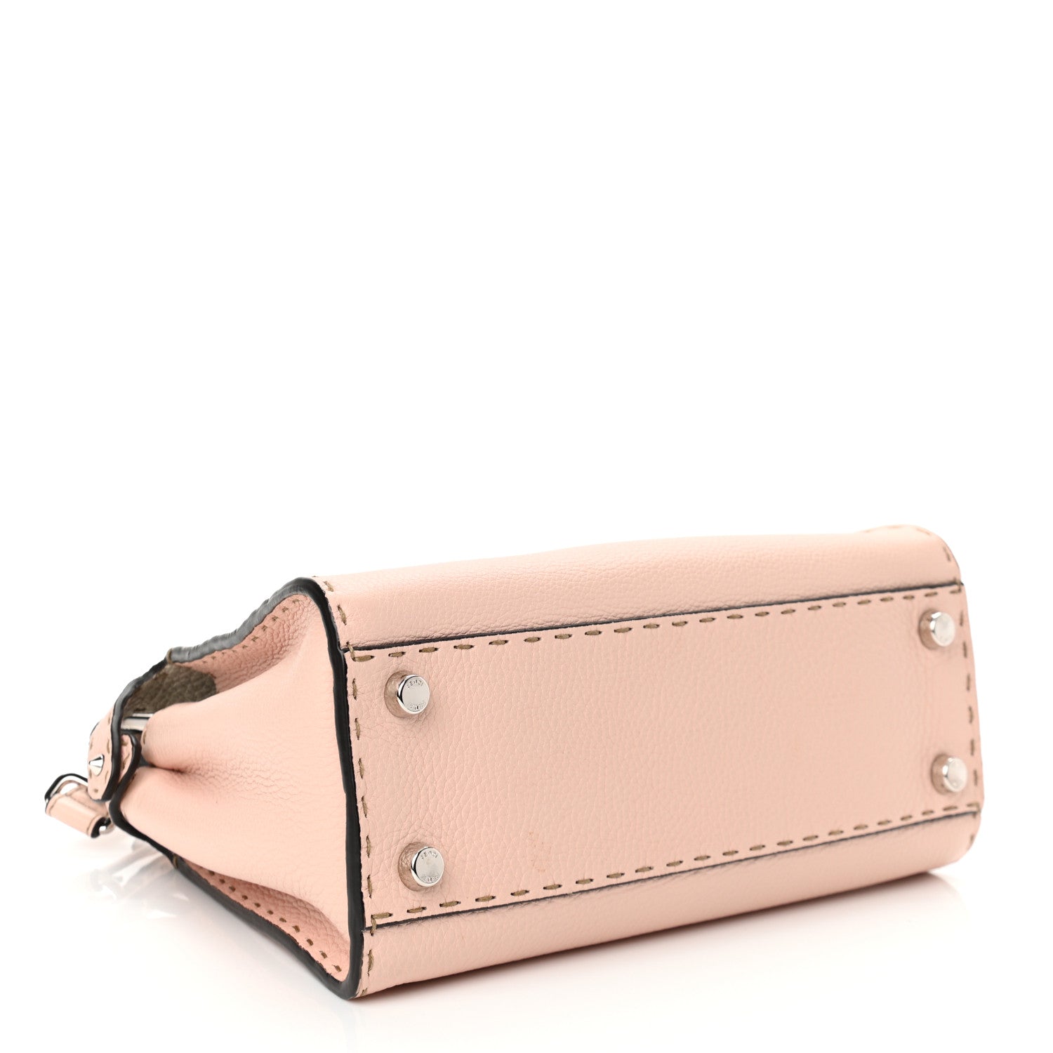 Fendi Cuoio Romano Selleria Bi-Color Medium Peekaboo Iconic Essentially Satchel Cipria Latte 4 of 10
