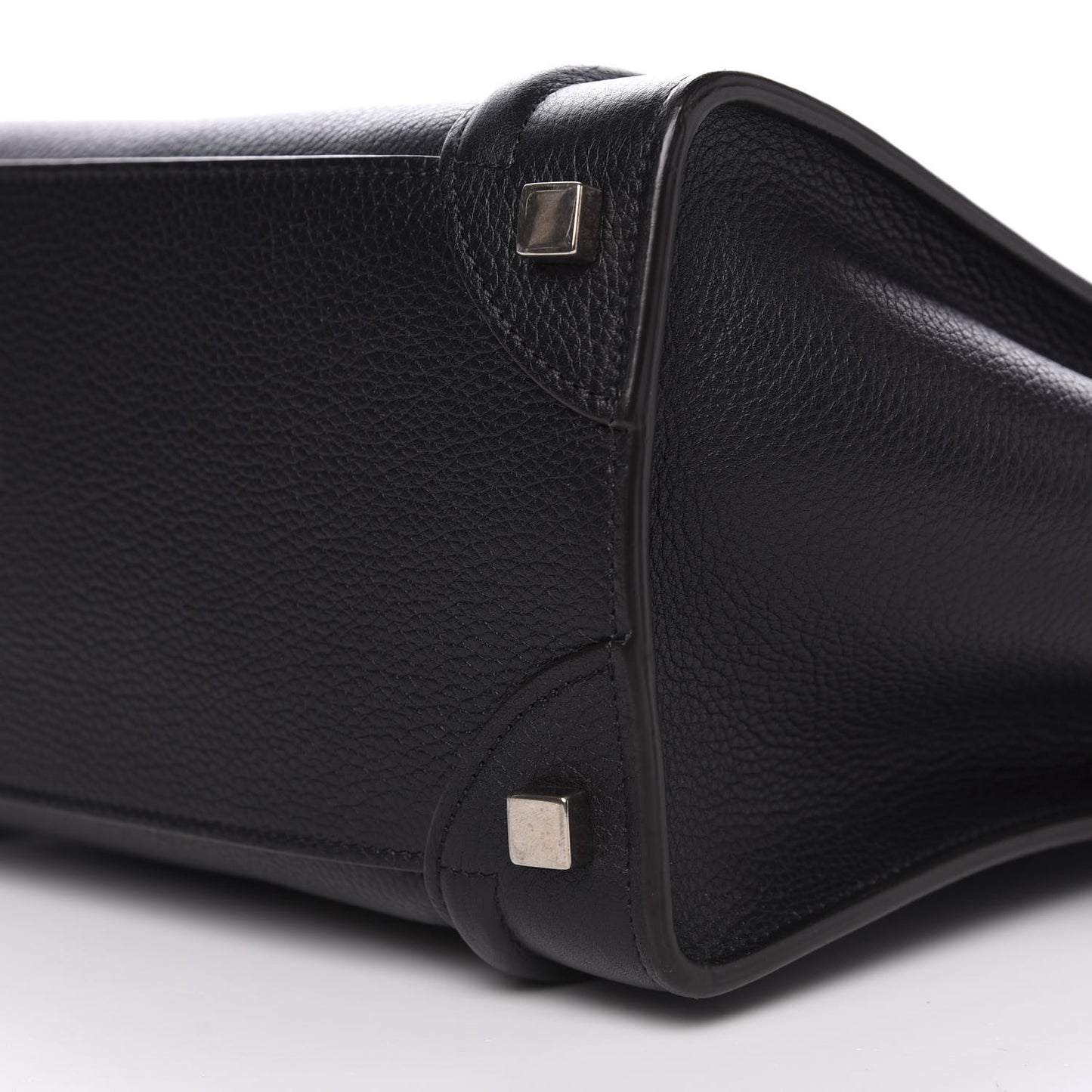 Drummed Calfskin Micro Luggage Black