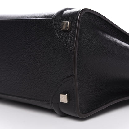 Celine Drummed Calfskin Micro Luggage Black 6 of 10