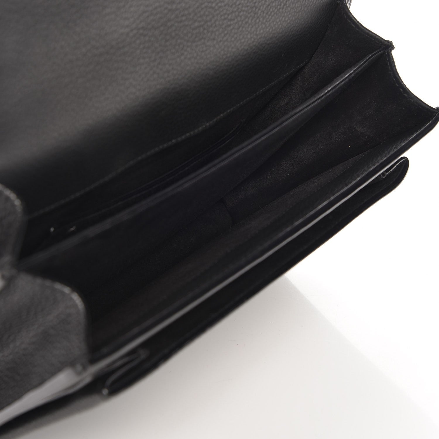 Saint Laurent Grained Calfskin Monogram Sunset Satchel Black 5 of 6