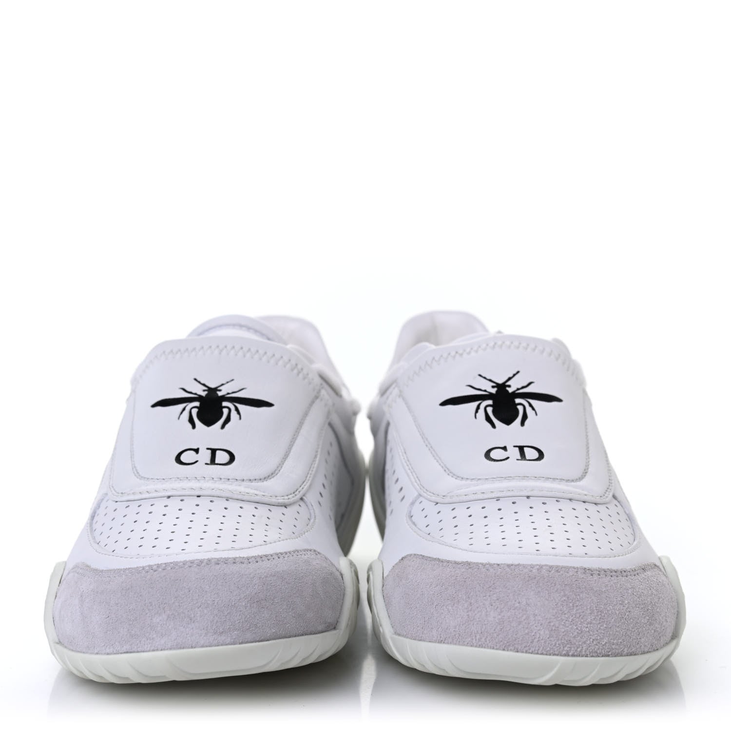 Christian Dior Smooth Calfskin Suede D-Fence Sneakers 37 White 2 of 4