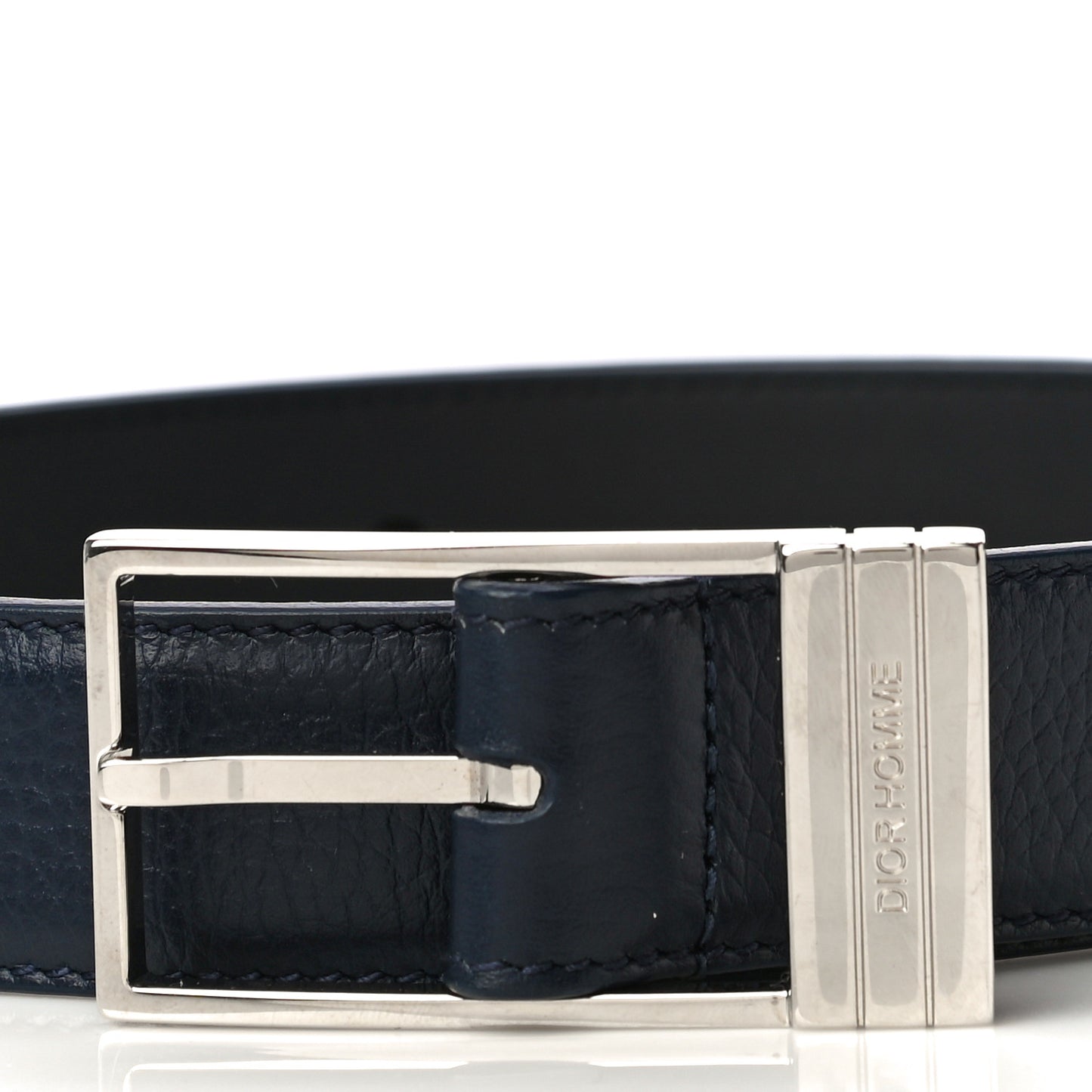 Calfskin Dior Homme Belt 95 38 Navy