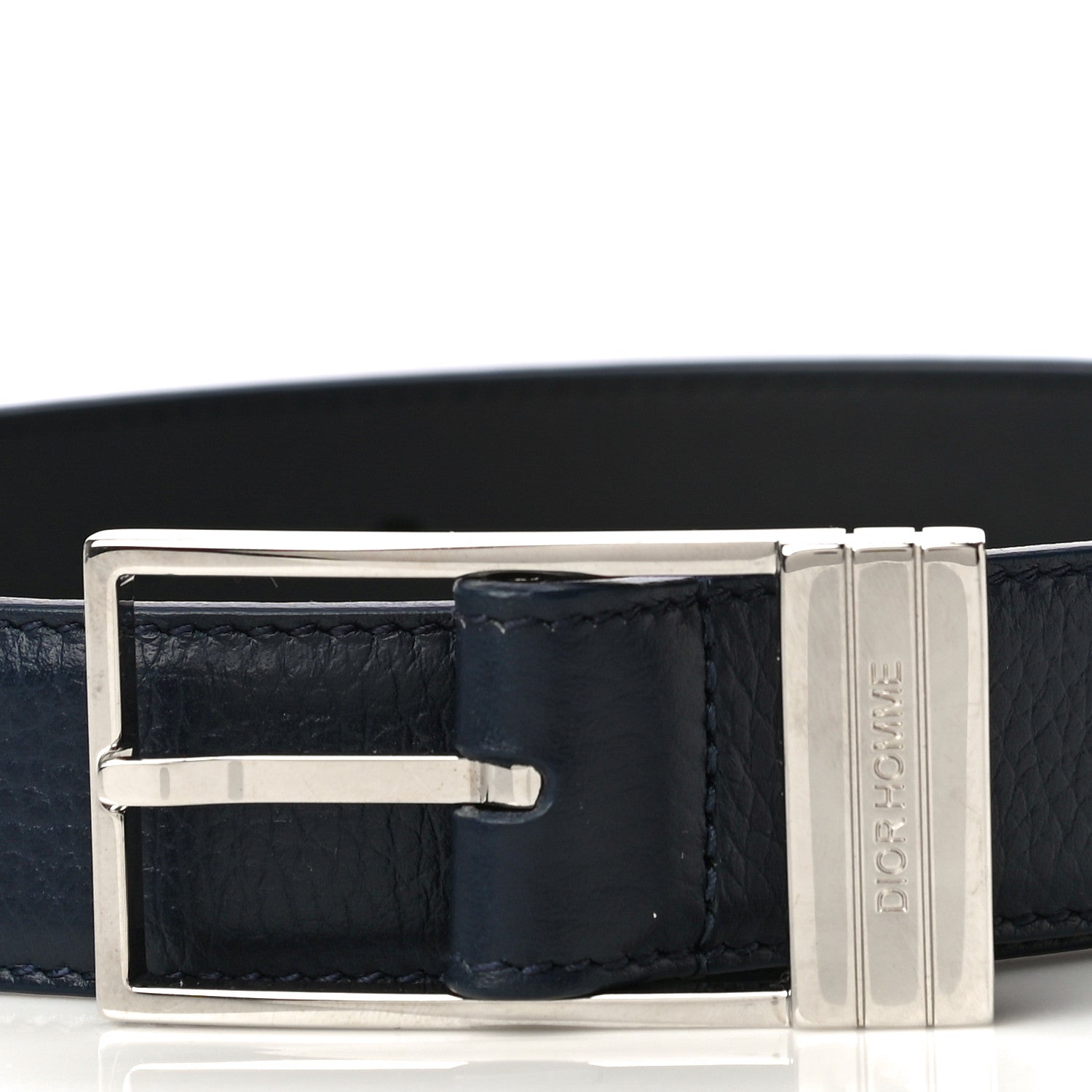 Christian Dior Calfskin Dior Homme Belt 95 38 Navy 3 of 9