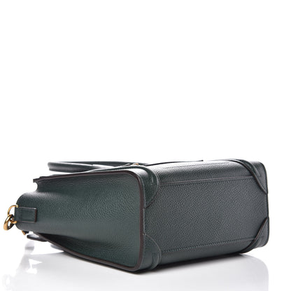 Celine Drummed Calfskin Nano Luggage Amazone 4 of 10