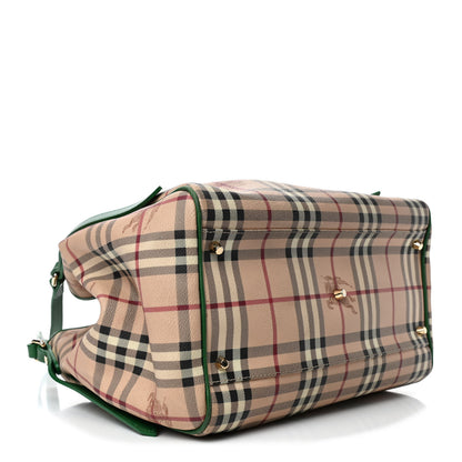 Burberry Haymarket Check Large Canterbury Tote Bright Emerald 3 of 4