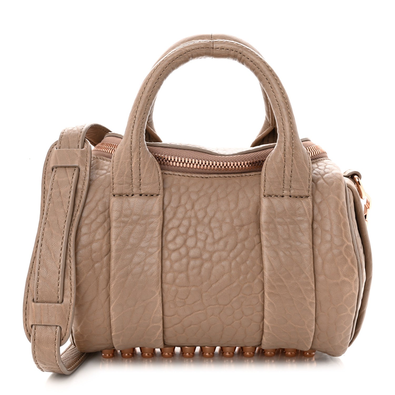 Alexander Wang Pebbled Lambskin Mini Rockie Latte Rose Gold Hardware 1 of 9