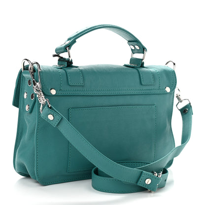 Proenza Schouler Lambskin Tiny PS1 Satchel Teal 2 of 8