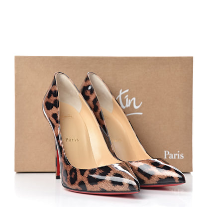 Christian Louboutin Patent Glitter Leopard Print Pigalle Follies 100 Pumps 37.5 Gold 10 of 10