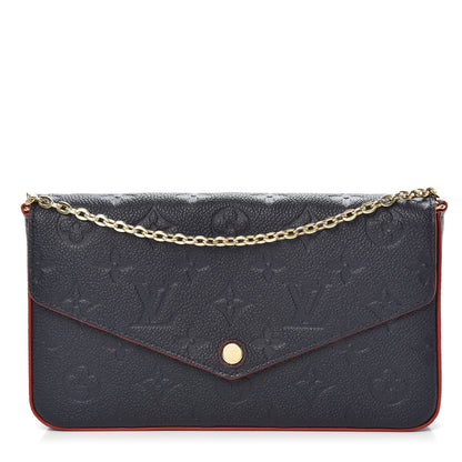 Louis Vuitton Empreinte Pochette Felicie Chain Wallet Marine Rouge 1 of 10