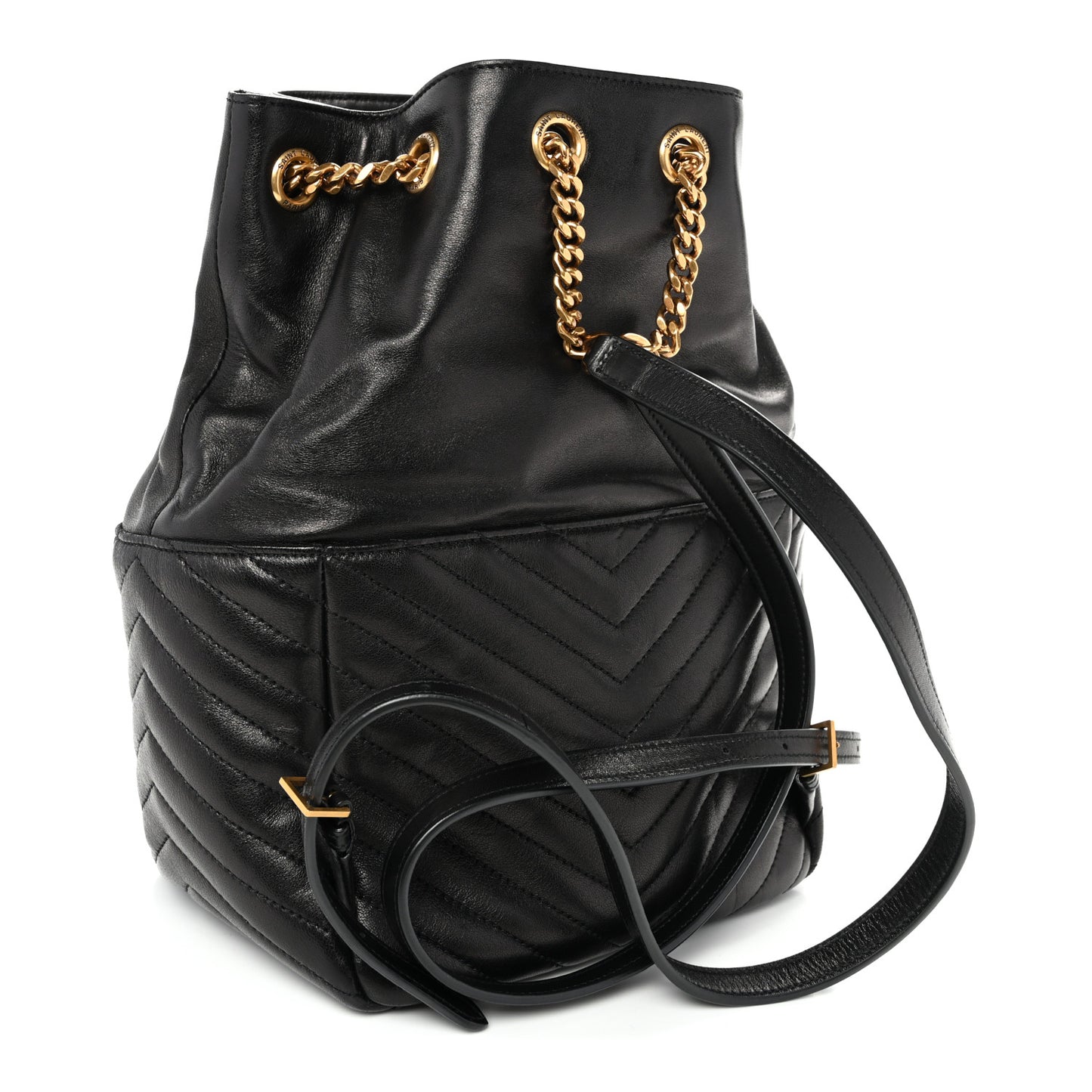 Lambskin Matelasse Monogram Joe Backpack Black
