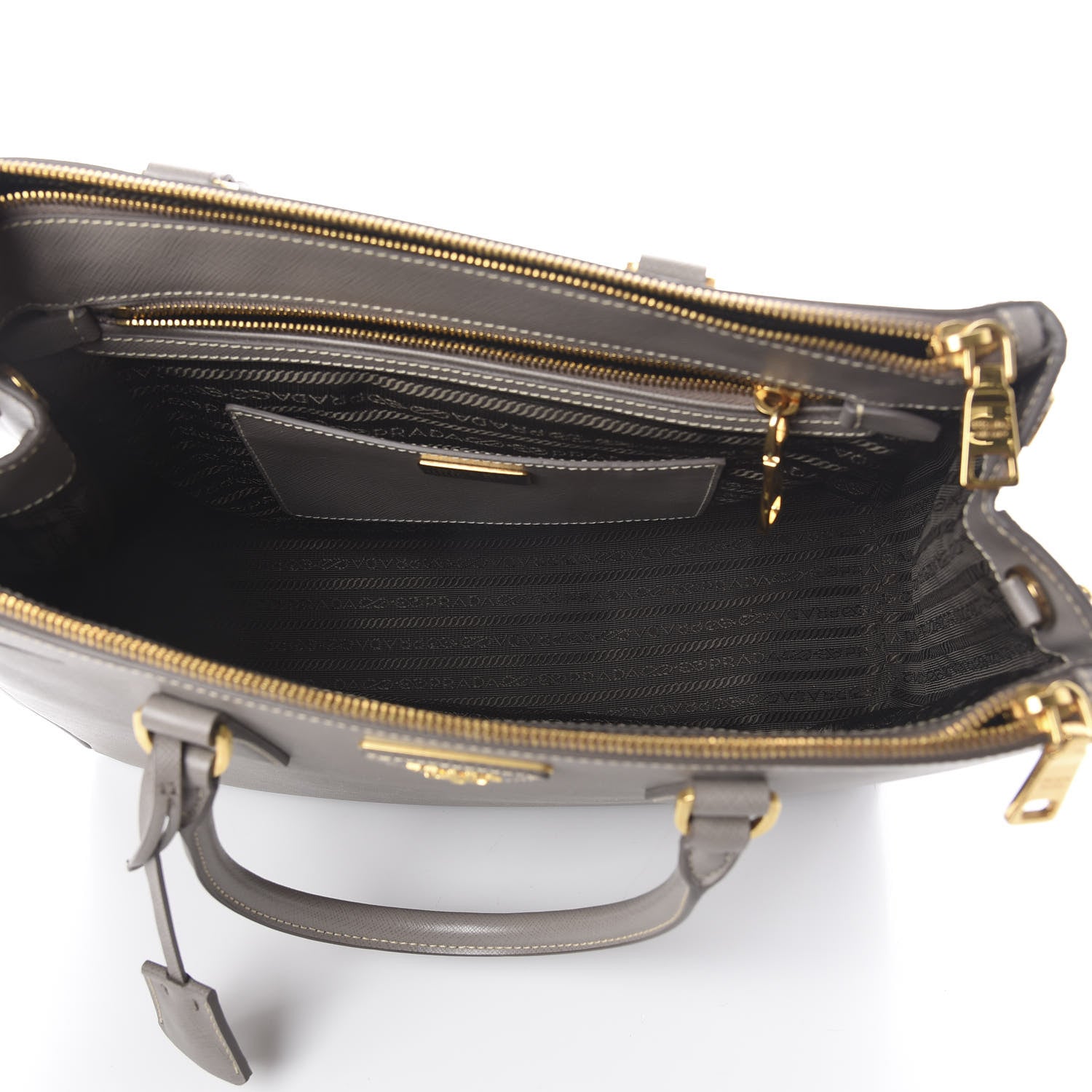 Prada Saffiano Medium Galleria Double Zip Tote Argilla 4 of 8