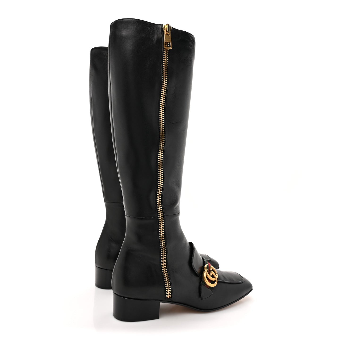 Malaga Kid Web GG Marmont Knee High Boots 39 Black