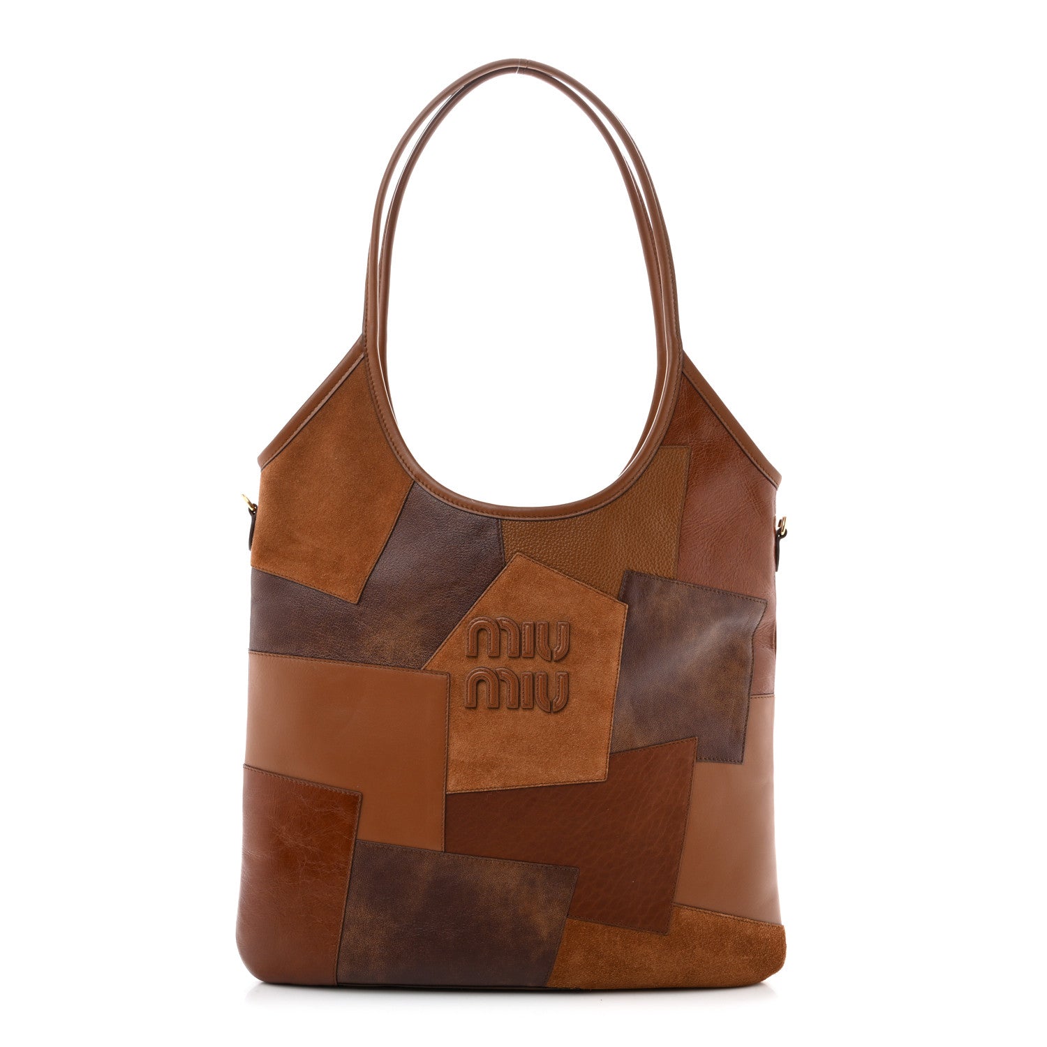 Miu Miu Nappa Patchwork Ivy Bag Cognac 1 of 9