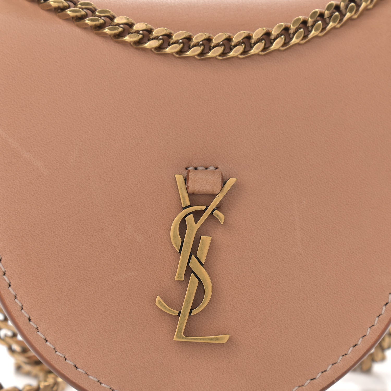 Saint Laurent Calfskin Monogram Baby Kaia Crossbody Bag Vintage Brown 8 of 12
