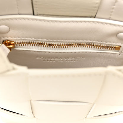 Bottega Veneta Lambskin Maxi Intrecciato Mini North South Cassette Tote White 6 of 10