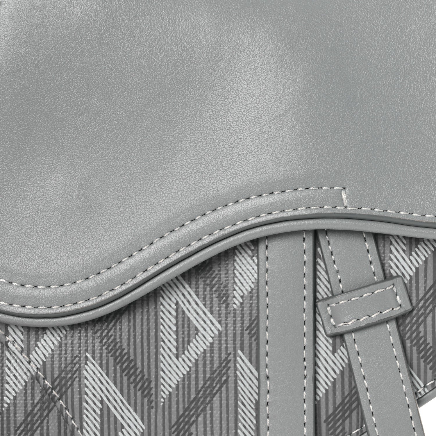 Christian Dior Coated Canvas CD Diamond Mens Mini Saddle Bag Grey 6 of 10