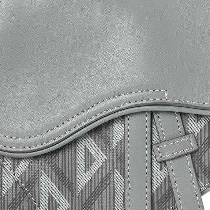 Christian Dior Coated Canvas CD Diamond Mens Mini Saddle Bag Grey 6 of 10