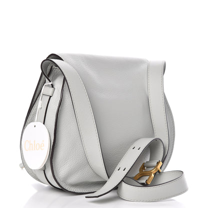 Chloe Grained Calfskin Medium Marcie Saddle Bag Airy Grey 3 of 10