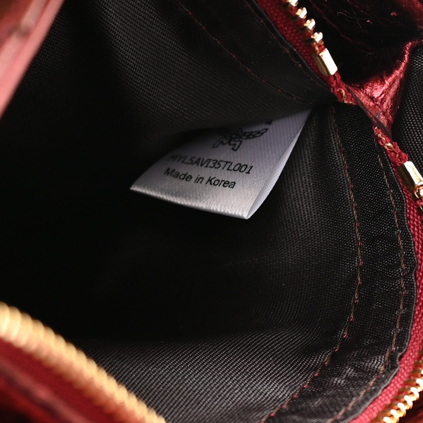 Metallic Calfskin Visetos Monogram Love Letter Crossbody Scooter Red