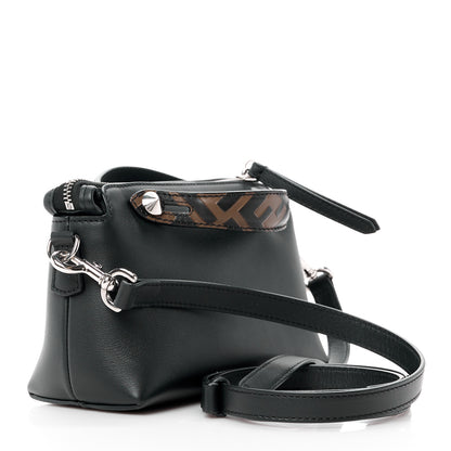 Fendi Vitello Dolce Bi-Color FF 1974 Embossed Mini By The Way Boston Bag Black Maya 3 of 13