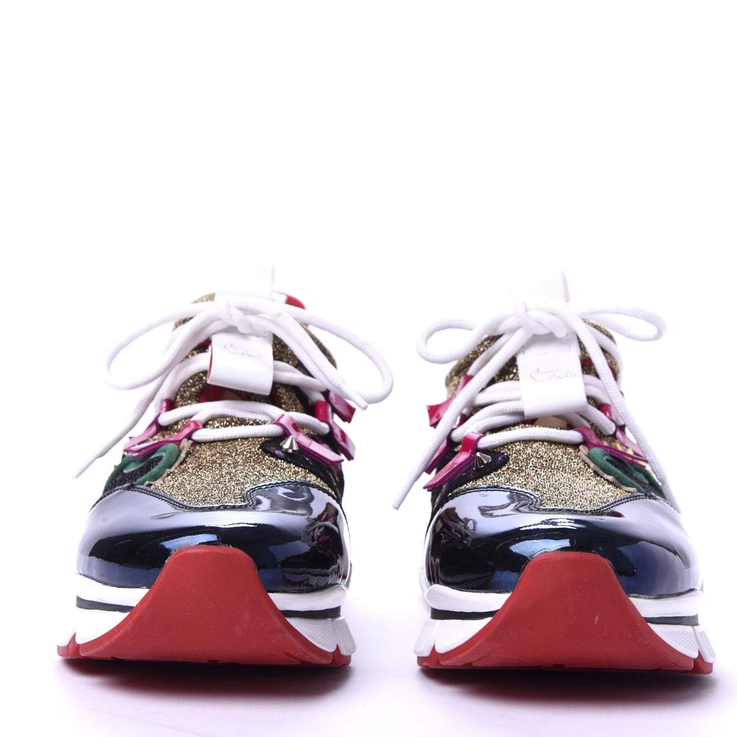 Glitter Sunset Specchio Donna Red Runner Spike Flat Sneaker 37 Multicolor