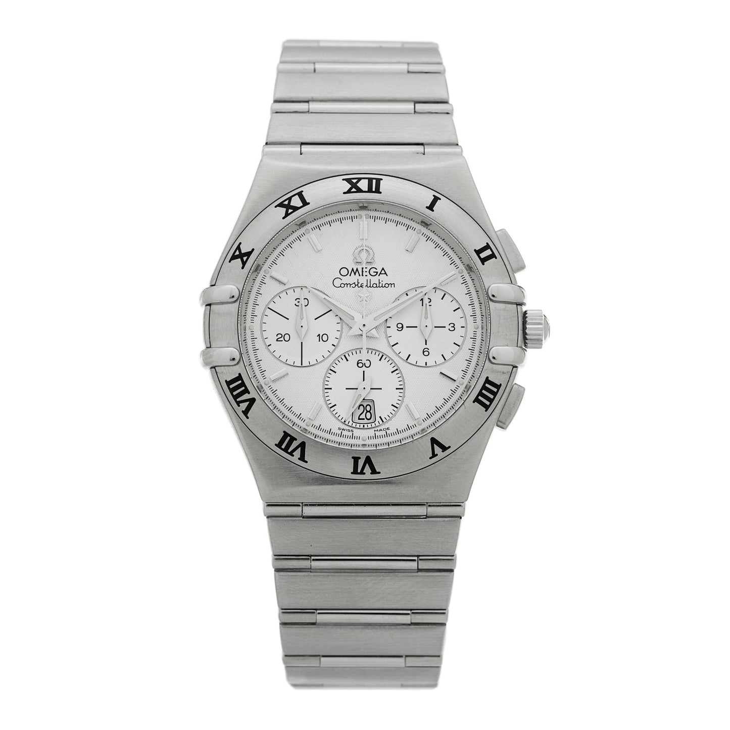 Stainless Steel 38mm Constellation Chronograph Automatic Watch Silver 1542.30.00