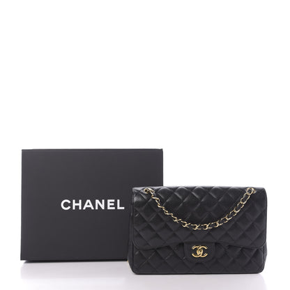 Chanel Caviar Quilted Jumbo Double Flap Black 12 of 12
