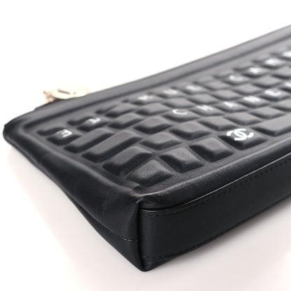Chanel Metallic Calfskin Keyboard Pouch Black 8 of 9