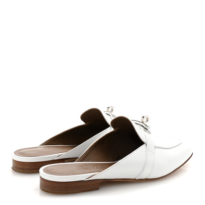 Hermes Calfskin Oz Mules 37.5 White 5 of 10