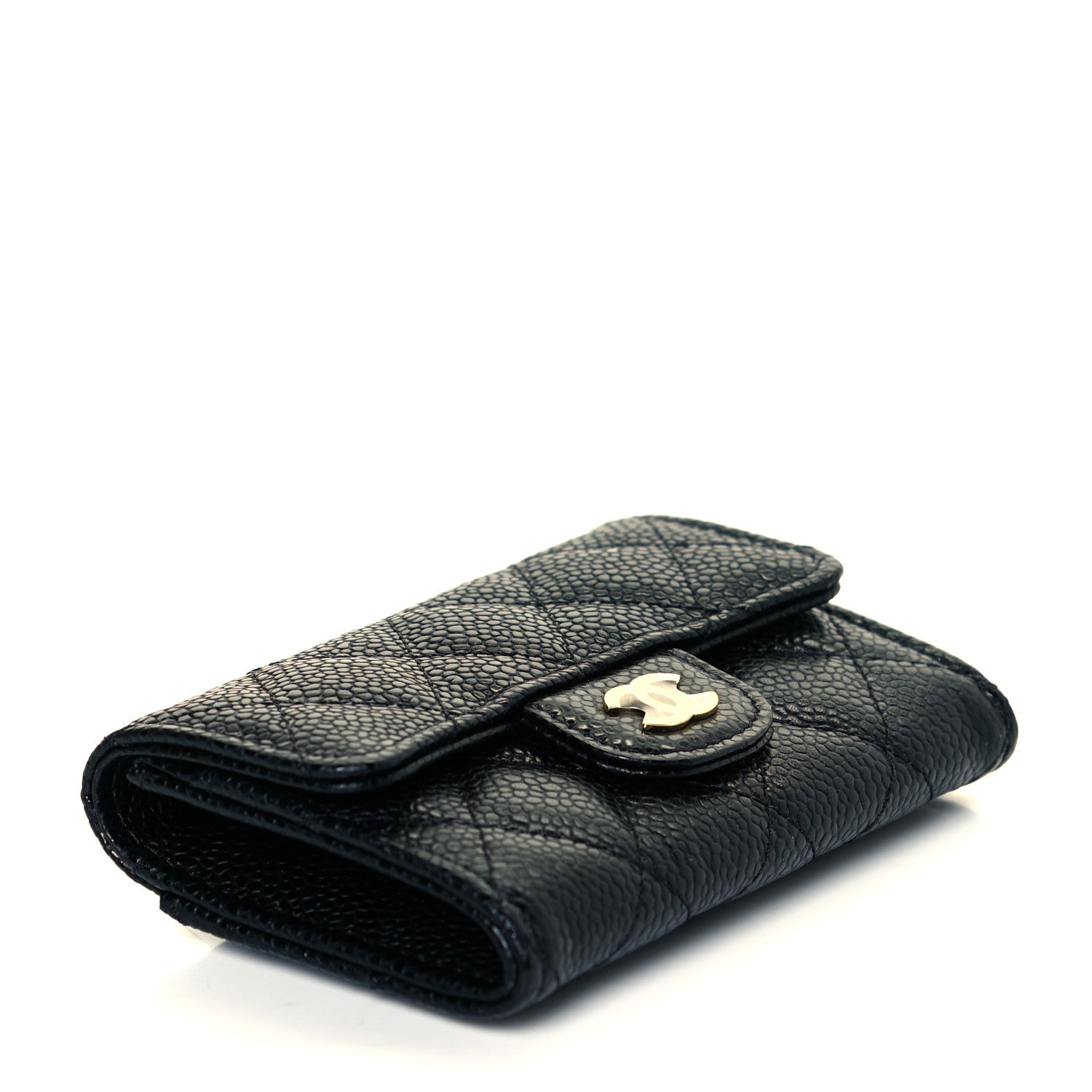 Chanel Caviar Quilted Flap Card Holder Wallet Black 6 of 16
