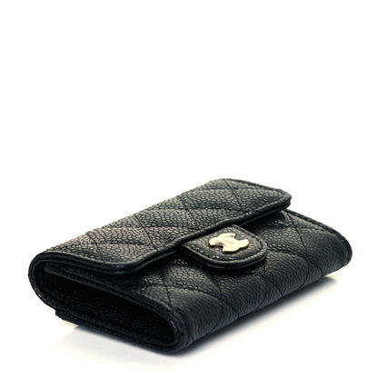 Chanel Caviar Quilted Flap Card Holder Wallet Black 6 of 16