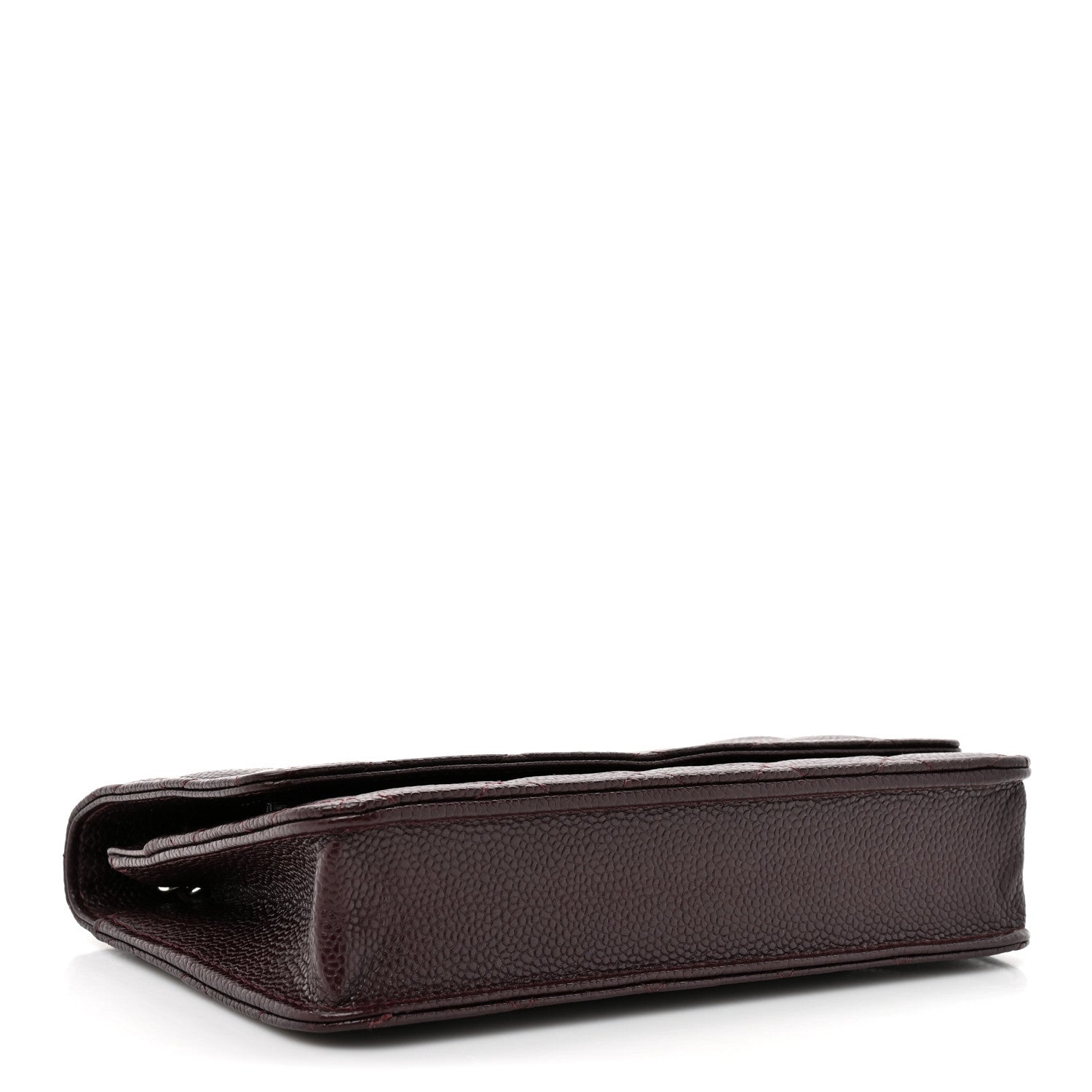 Chanel Caviar Quilted Wallet on Chain WOC Burgundy 4 of 12
