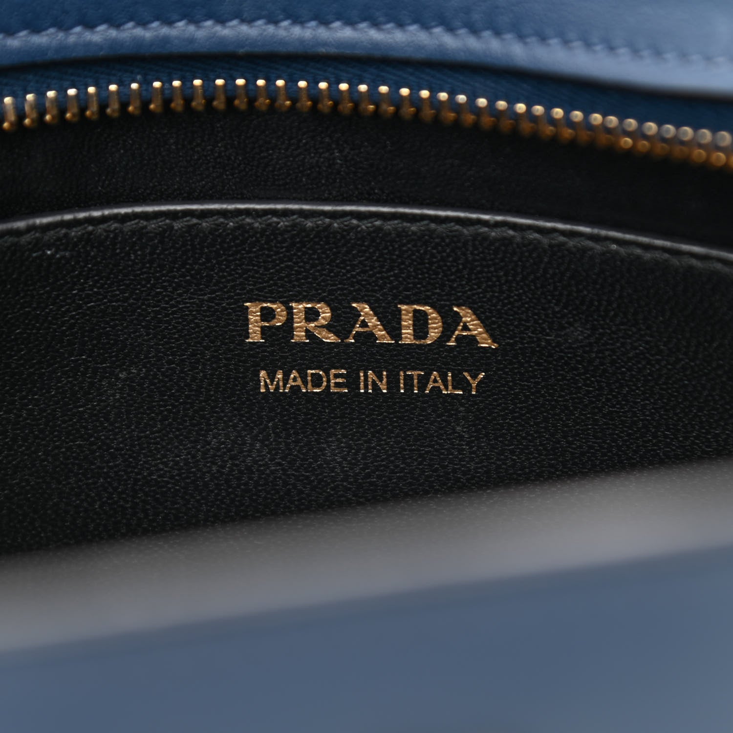 Prada Saffiano City Calfskin Esplanade Crossbody Bag Bleuette 6 of 12