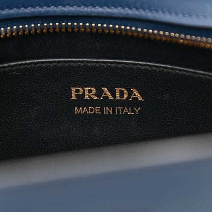 Prada Saffiano City Calfskin Esplanade Crossbody Bag Bleuette 6 of 12
