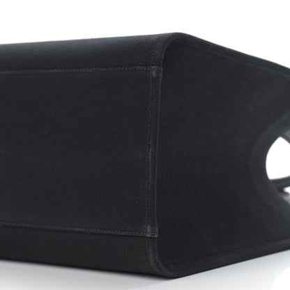 Versace Canvas Suppler Calfskin Cabas GV Signature Tote Black 8 of 9