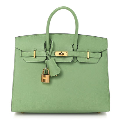Hermes Epsom Birkin Sellier 25 Vert Criquet 1 of 11