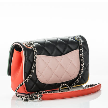 Chanel Lambskin Plexiglass Quilted Small Cuba Color Flap Black Multicolor 3 of 8