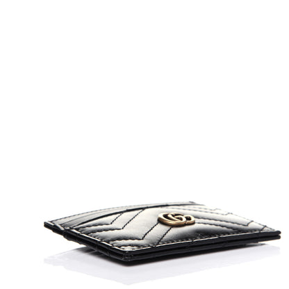 Gucci Calfskin Matelasse GG Marmont Card Holder Black 4 of 11