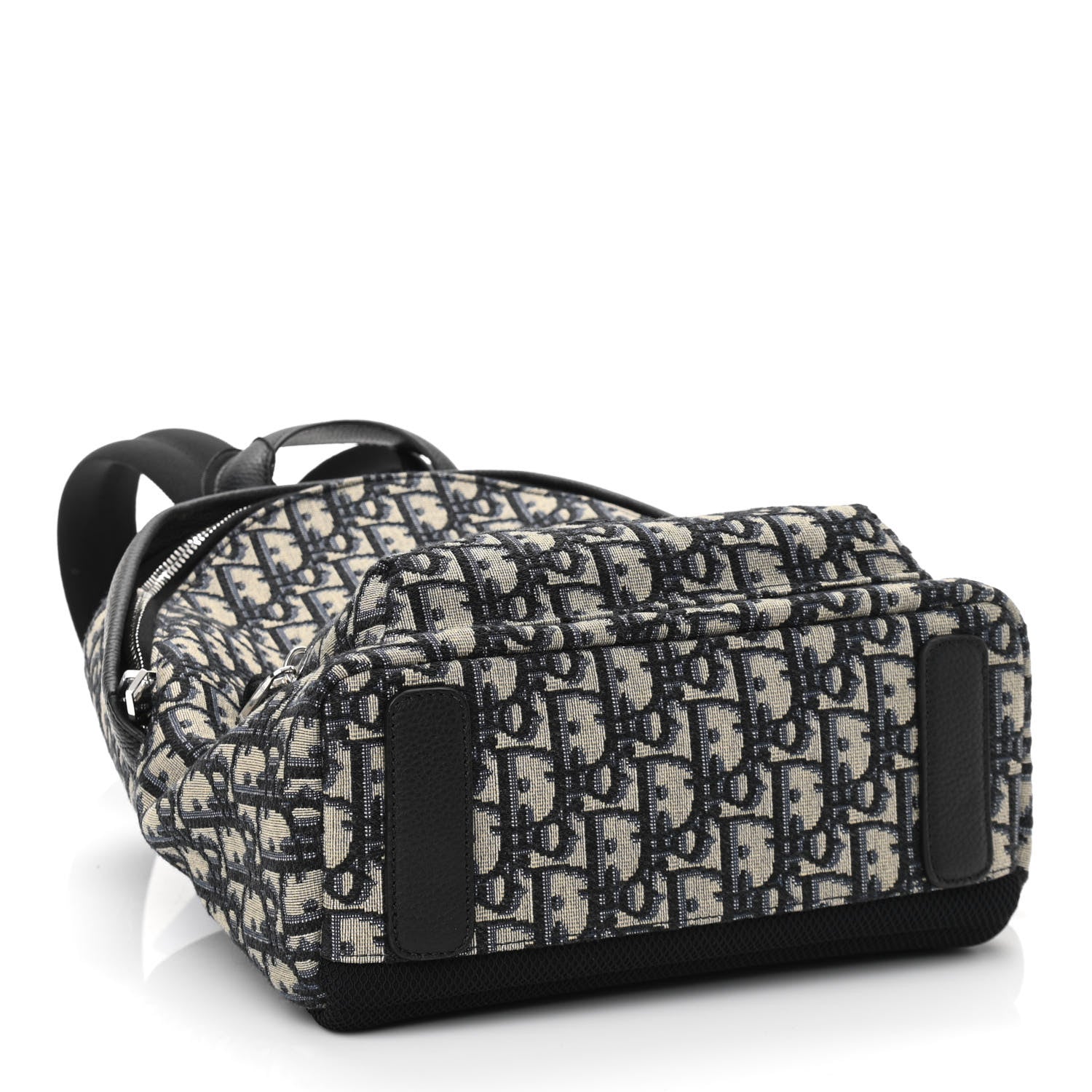 Christian Dior Oblique Calfskin Rider Backpack Beige Black 4 of 11