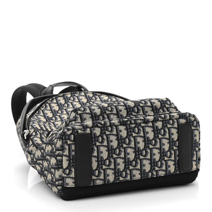 Christian Dior Oblique Calfskin Rider Backpack Beige Black 4 of 11