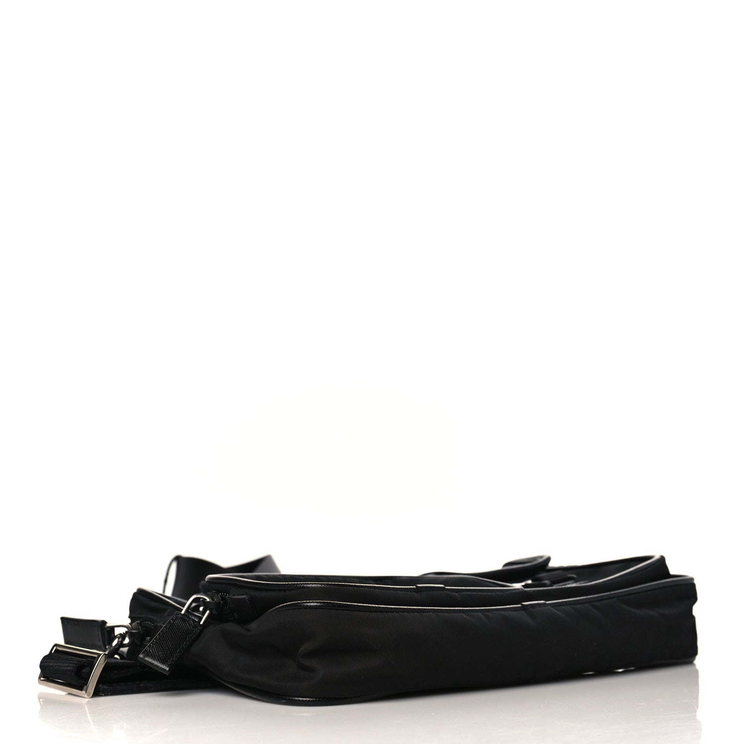 Prada Tessuto Nylon Multi Pocket Belt Bag Black 3 of 8