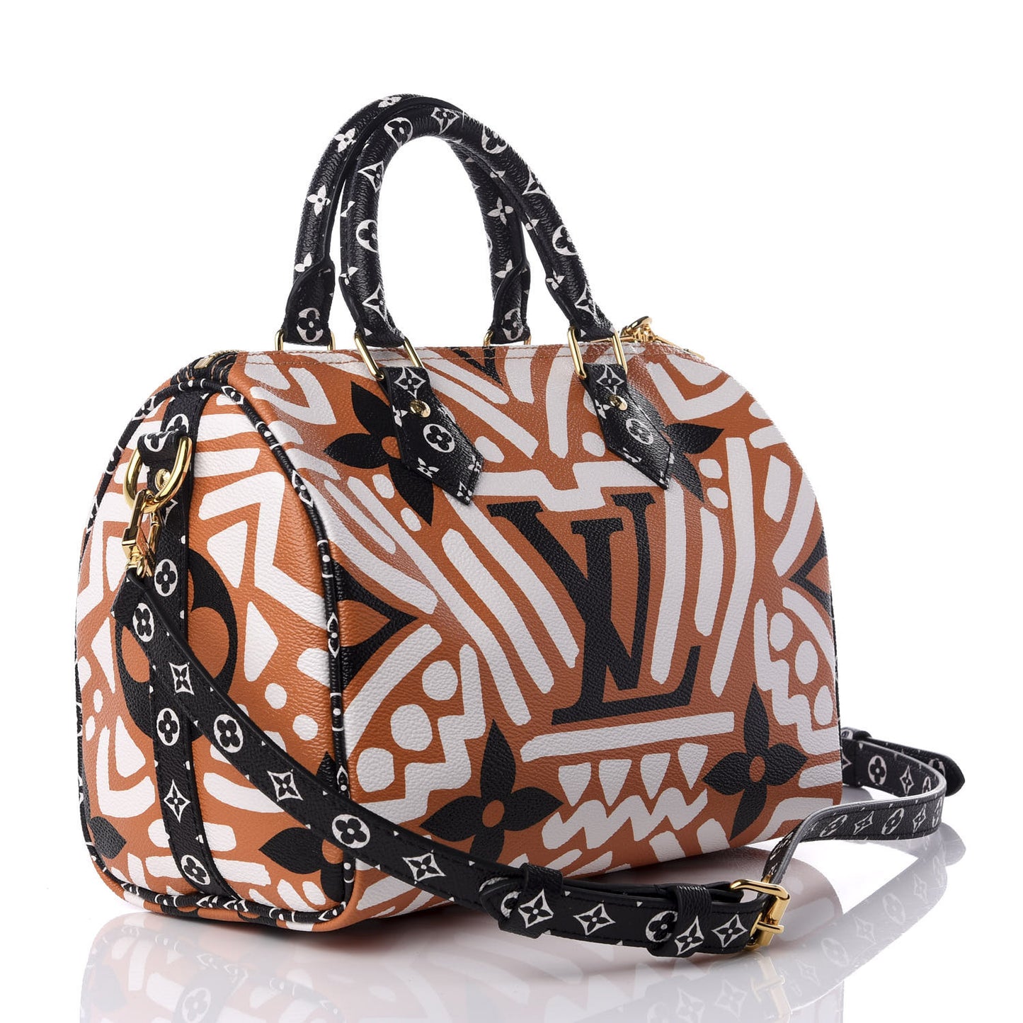Monogram Giant Crafty Speedy Bandouliere 25 Creme Caramel