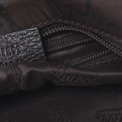Gucci Canvas GG Reins Hobo Brown Black 8 of 11