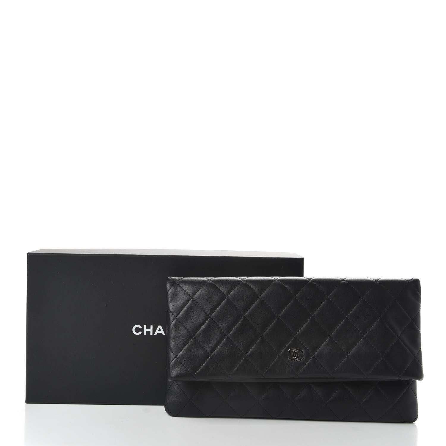 Chanel Lambskin Quilted CC Beauty Clutch Black 9 of 9