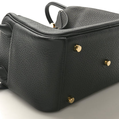 Hermes Taurillon Clemence Lindy 26 Black 9 of 12